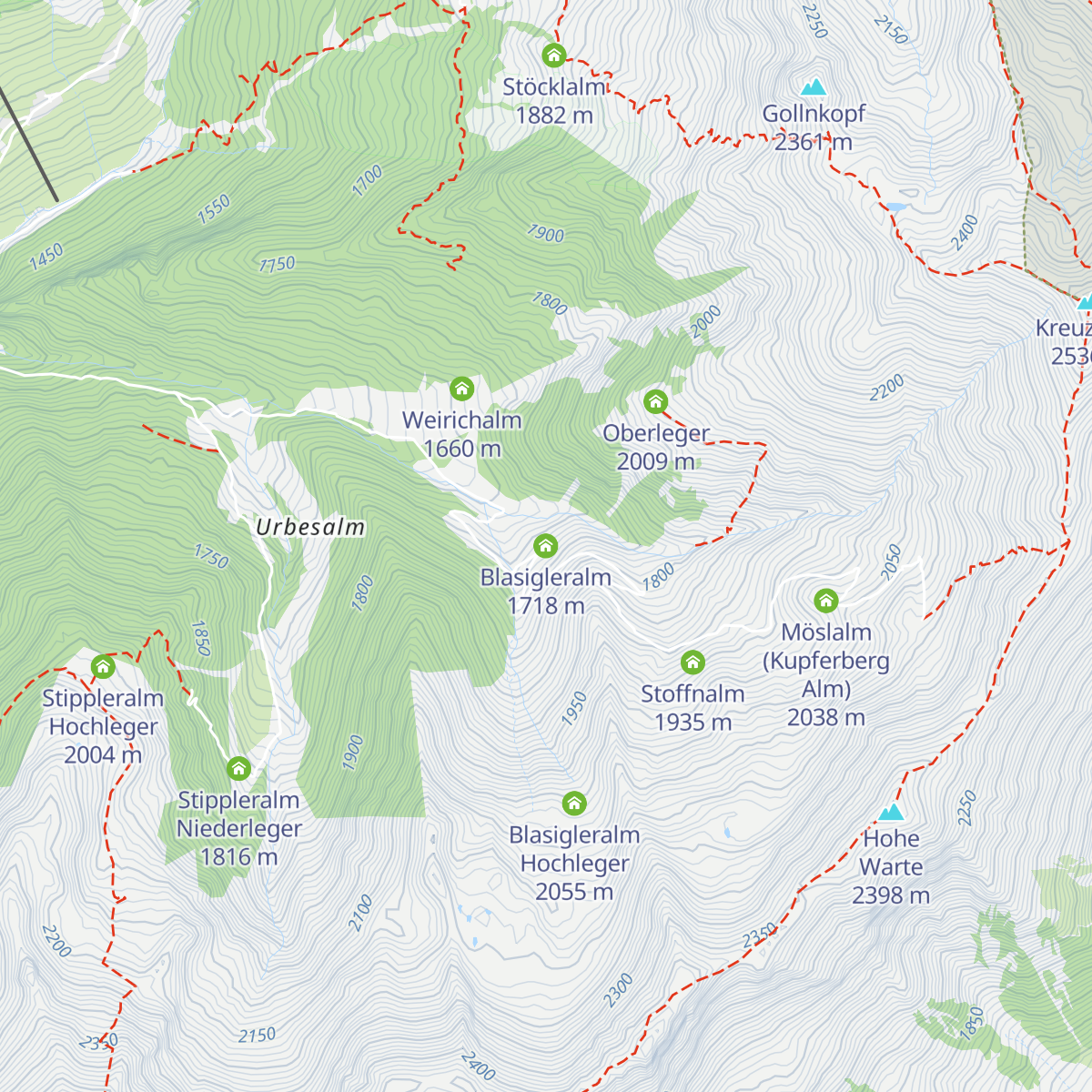 Blasigleralm map