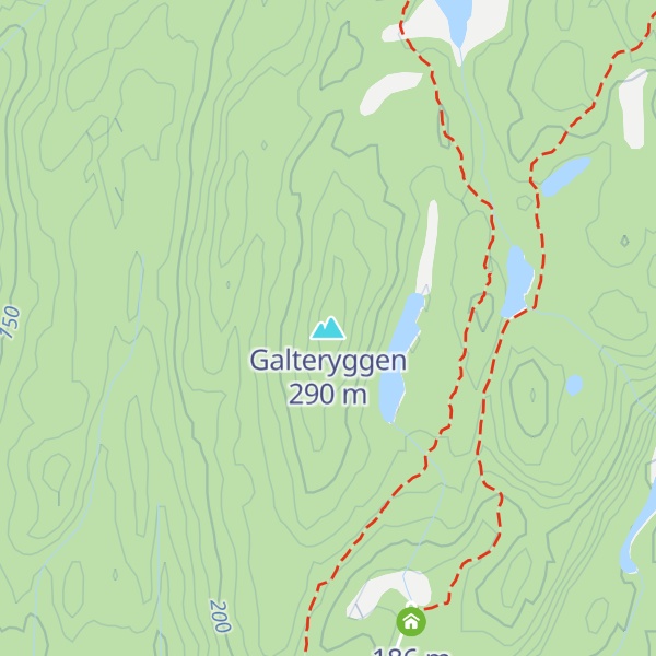 Map of Galteryggen