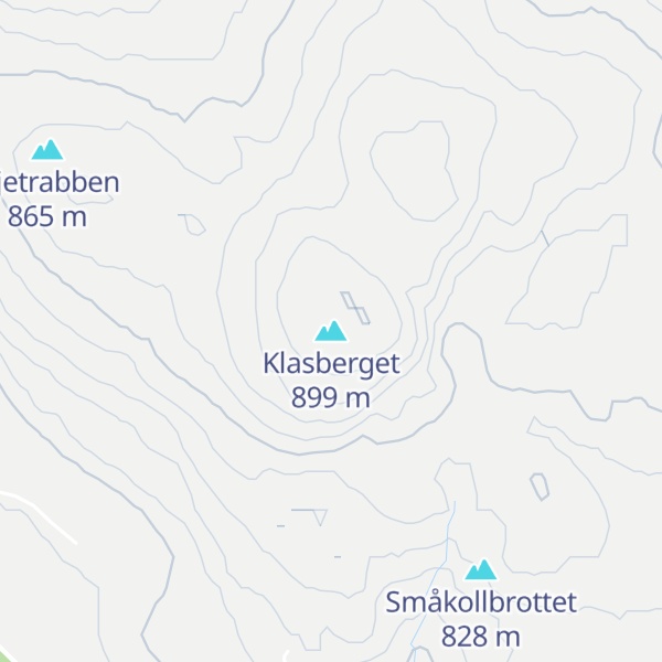 Map of Klasberget