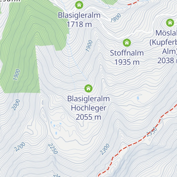 Map of Blasigleralm Hochleger