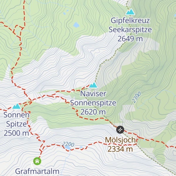 Map of Sonnenspitze Alternativgipfel