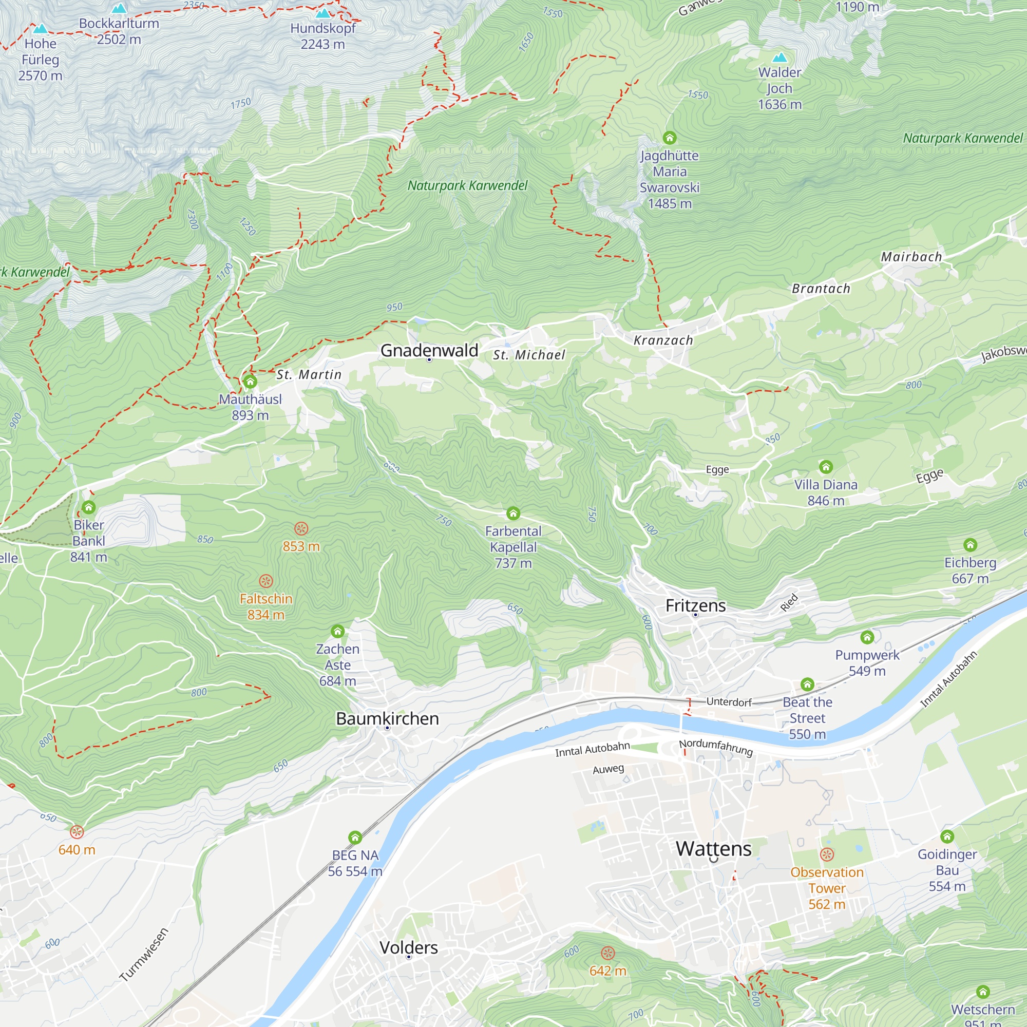 Farbental Kapellal map