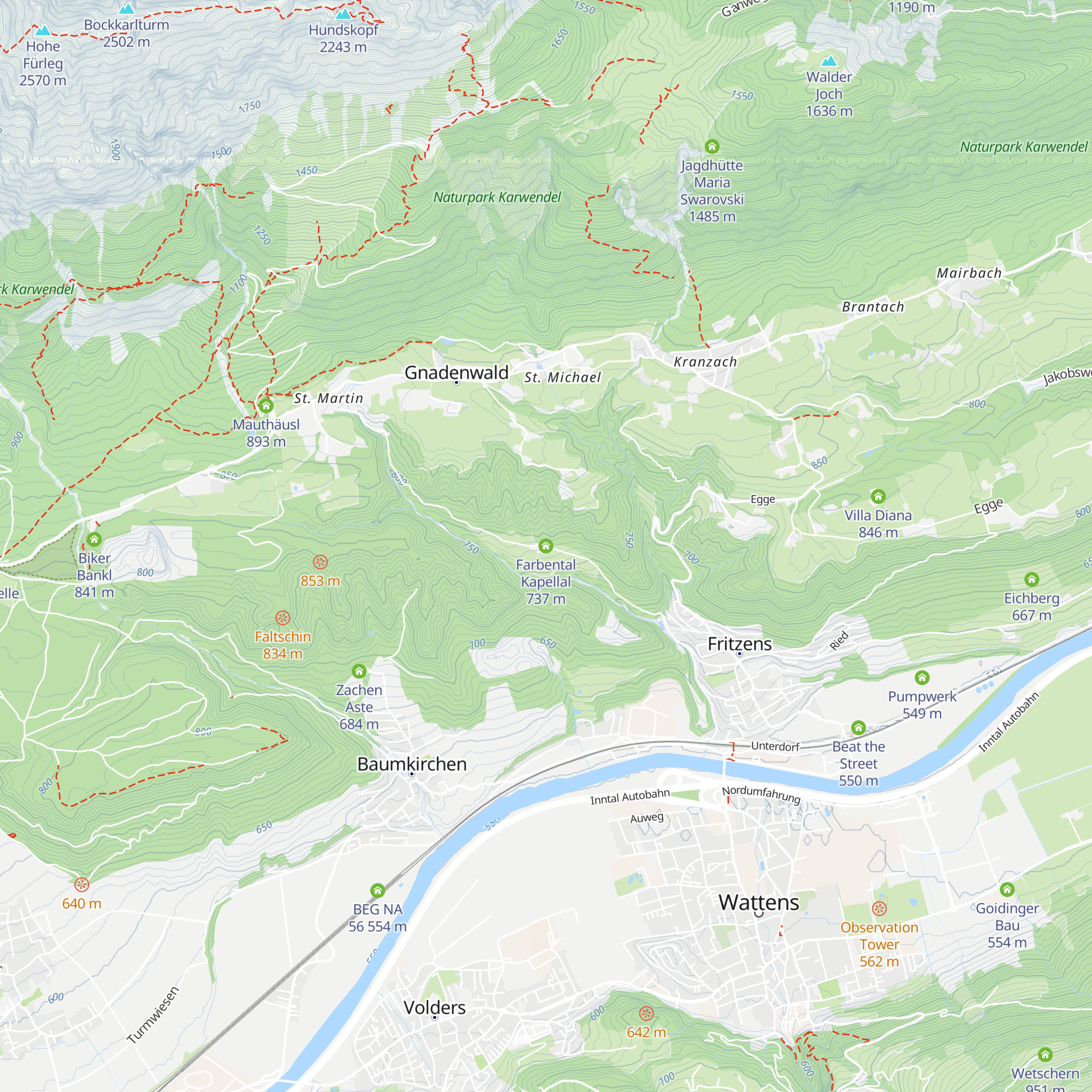 Farbental Kapellal map