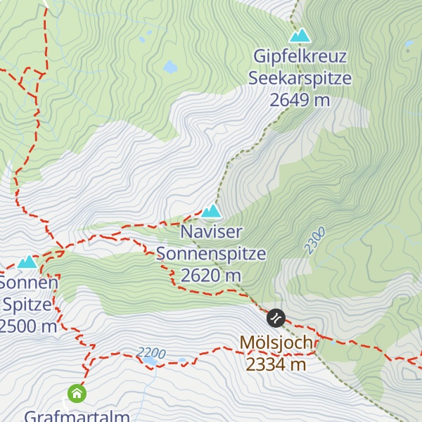 Map of Naviser Sonnenspitze