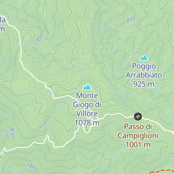 Map of Monte Giogo di Villore