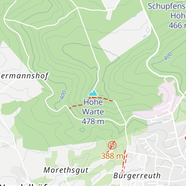 Map of Hohe Warte