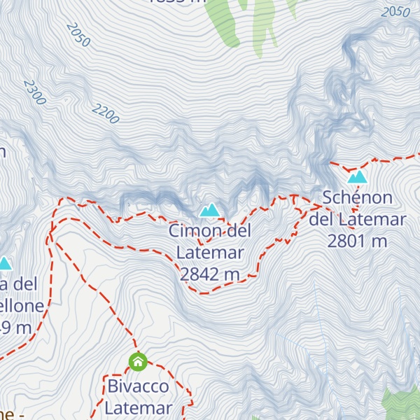 Map of Cimon del Latemar