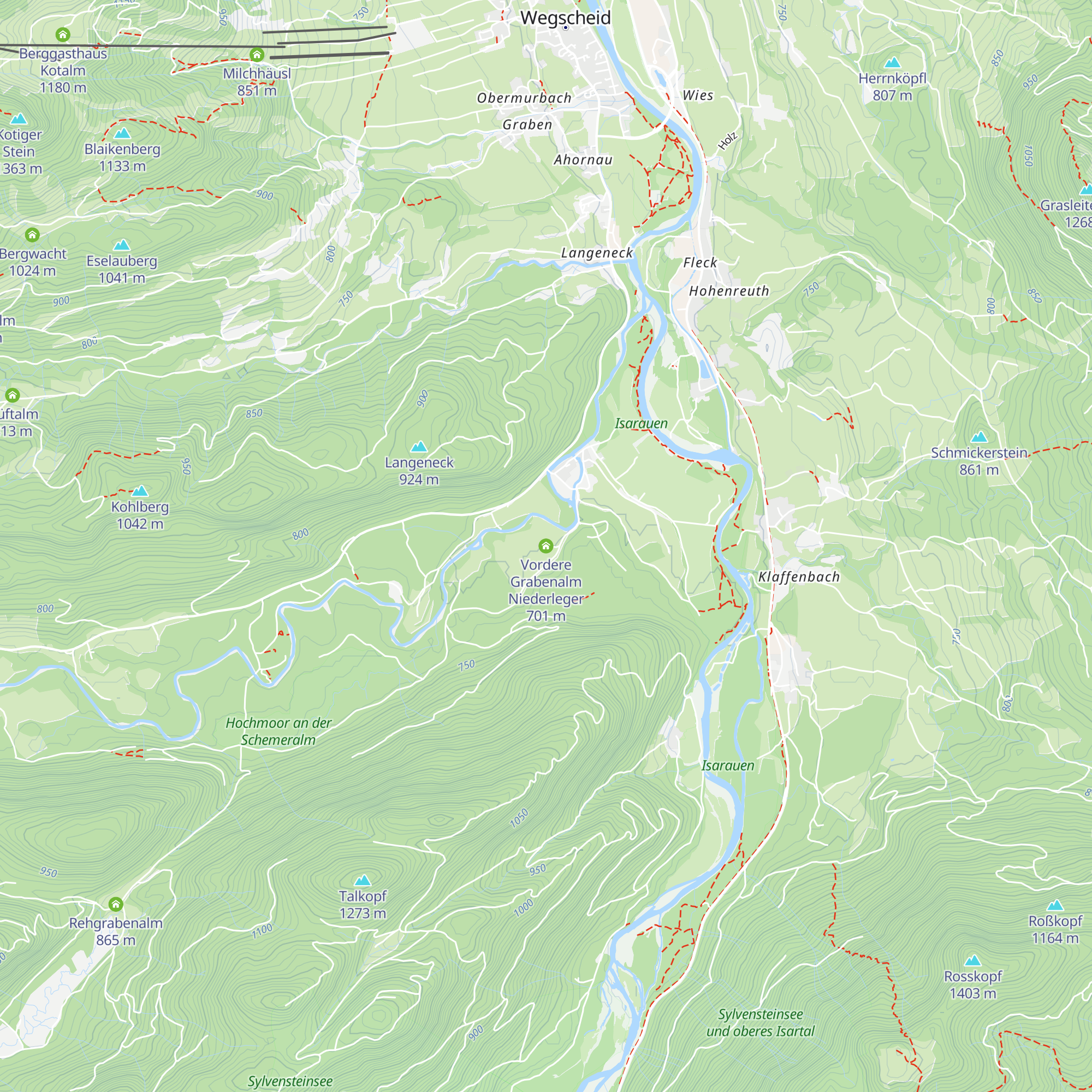 Vordere Grabenalm Niederleger map