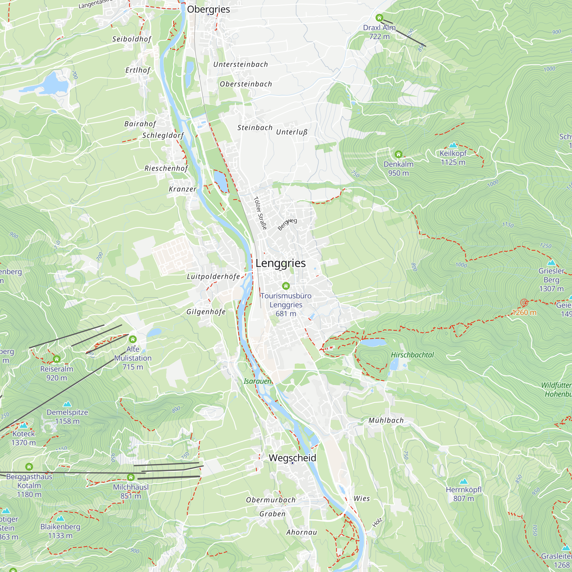 Tourismusbüro Lenggries map