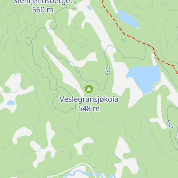 Map of Veslegransjøkoia