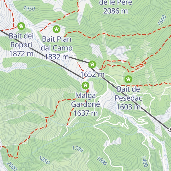 Map of Malga Gardoné