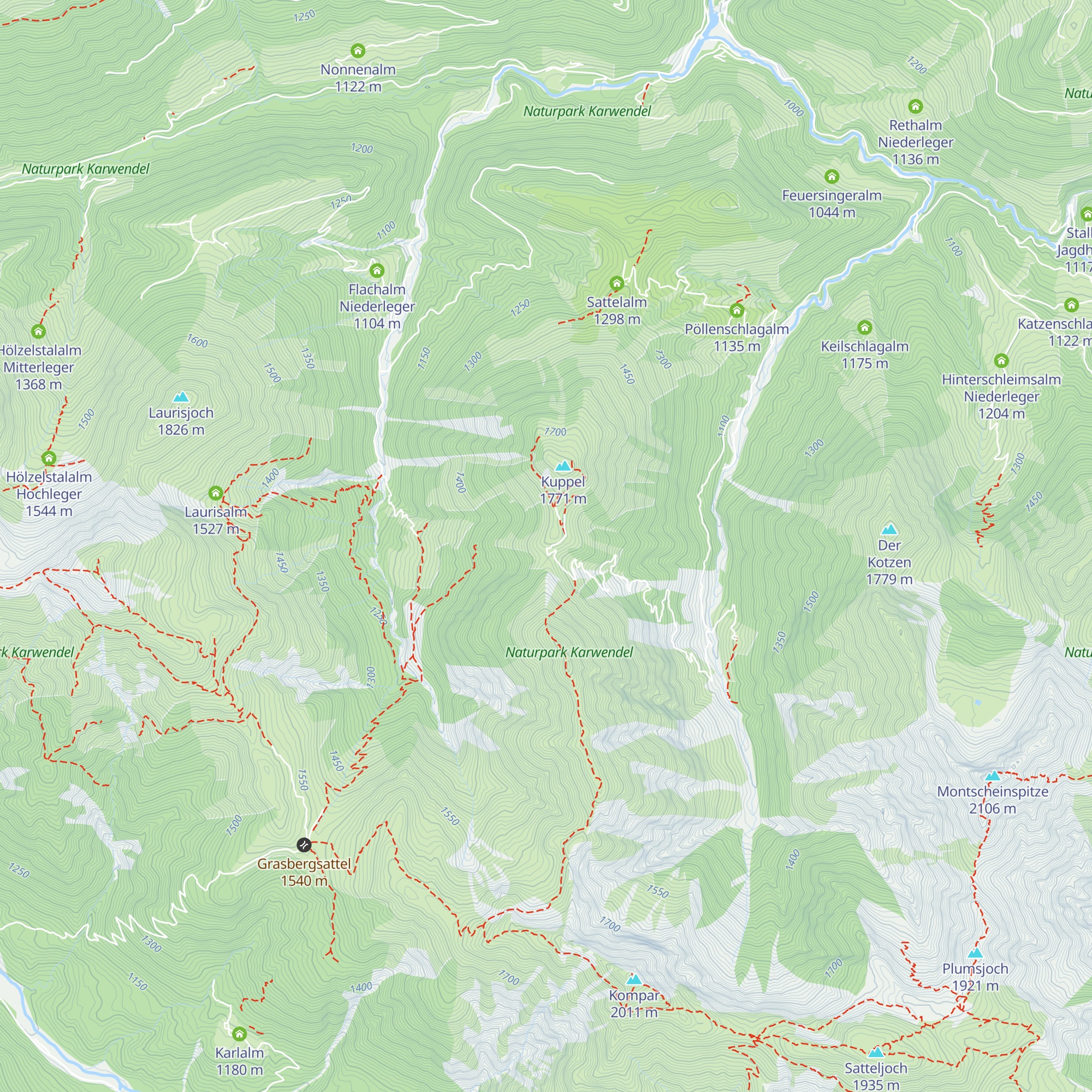 Kuppelalm map
