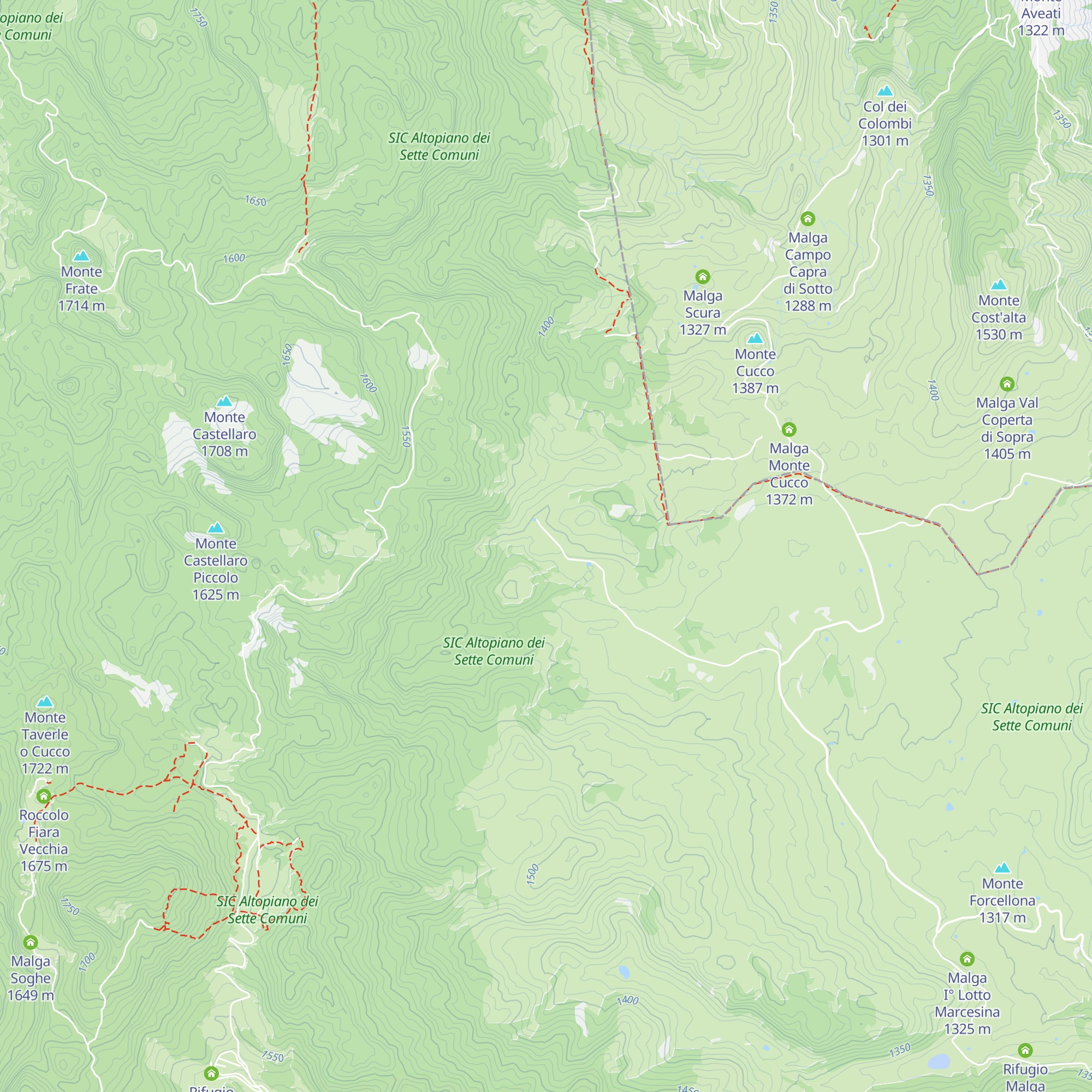 Malga Buson map