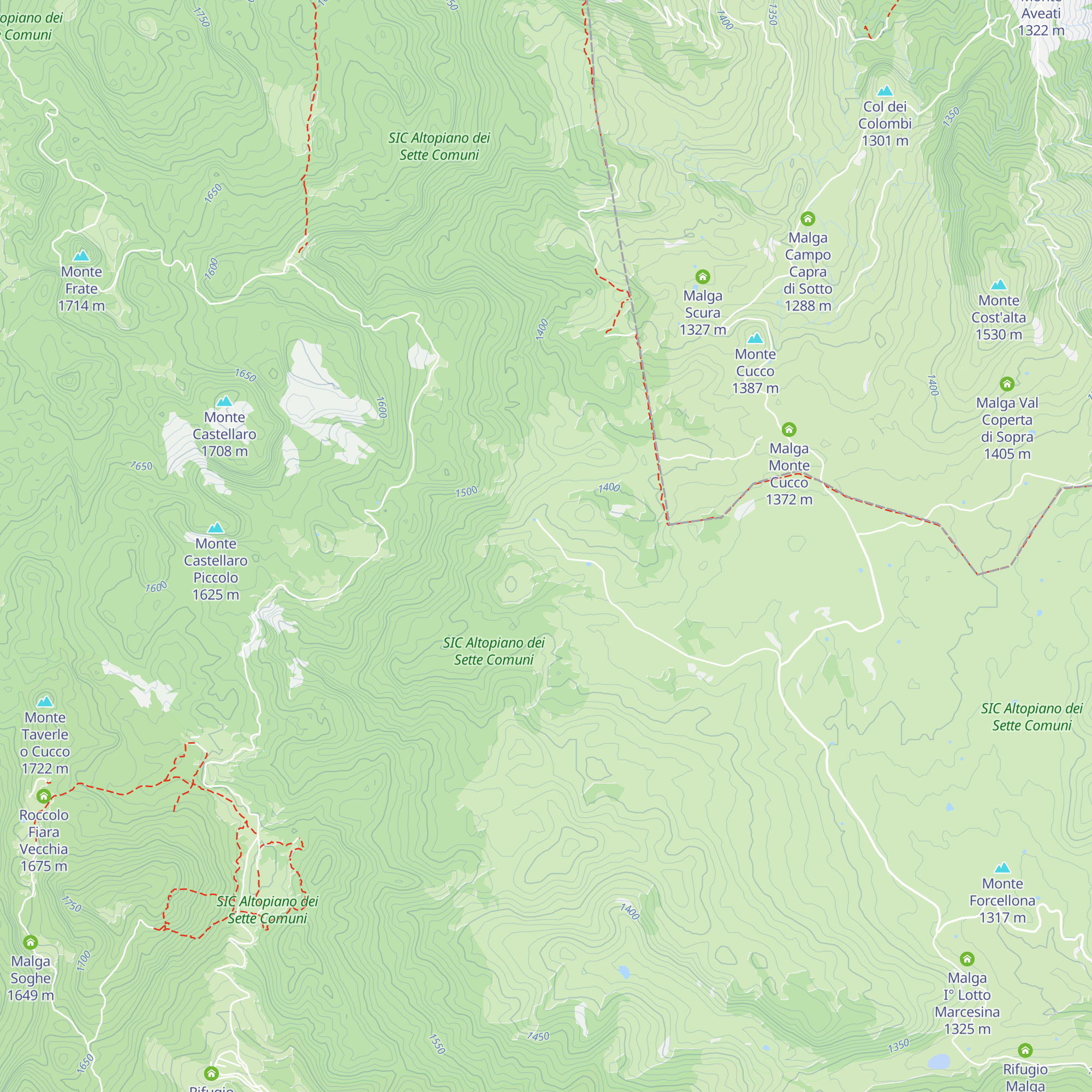 Malga Buson map
