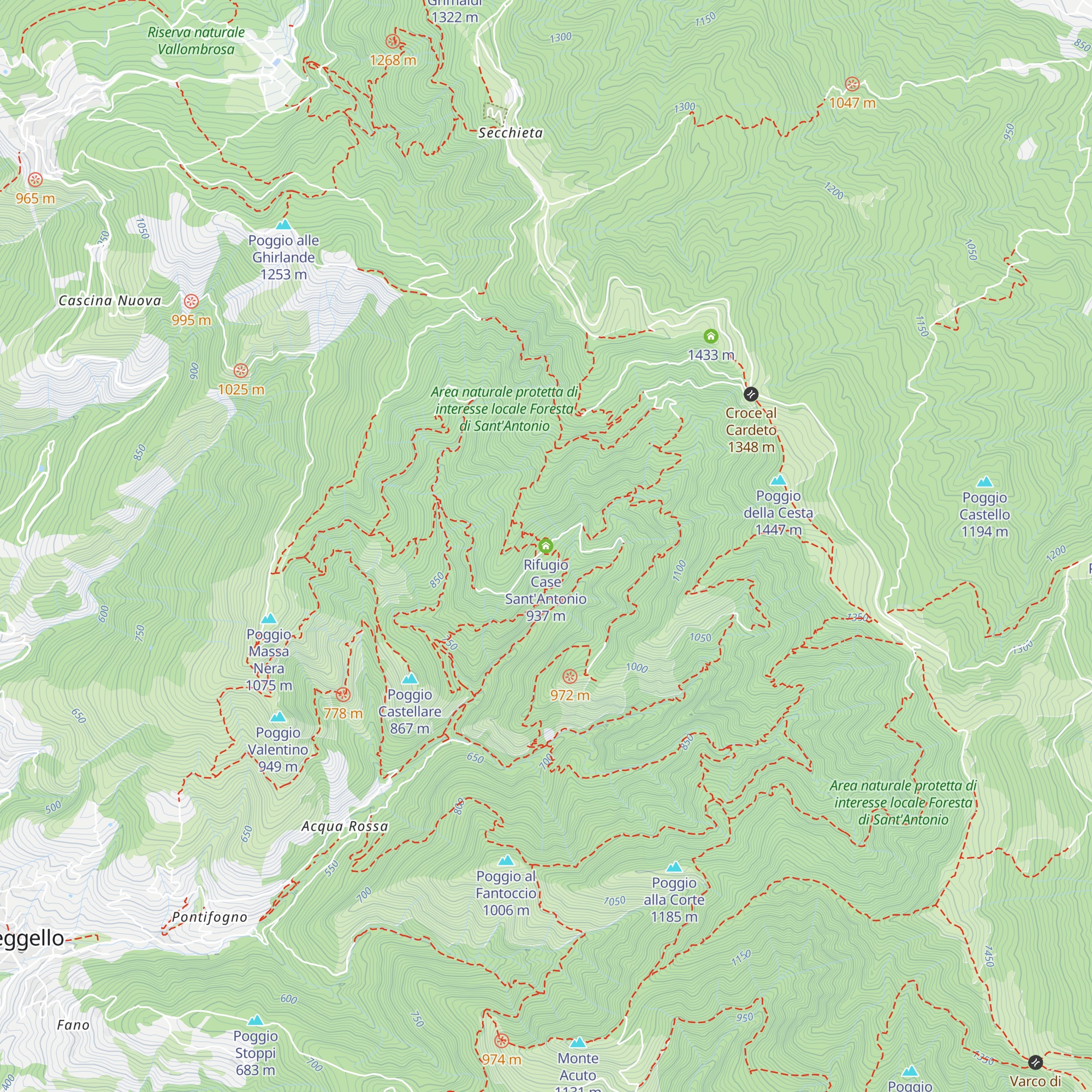 Rifugio Case Sant'Antonio map