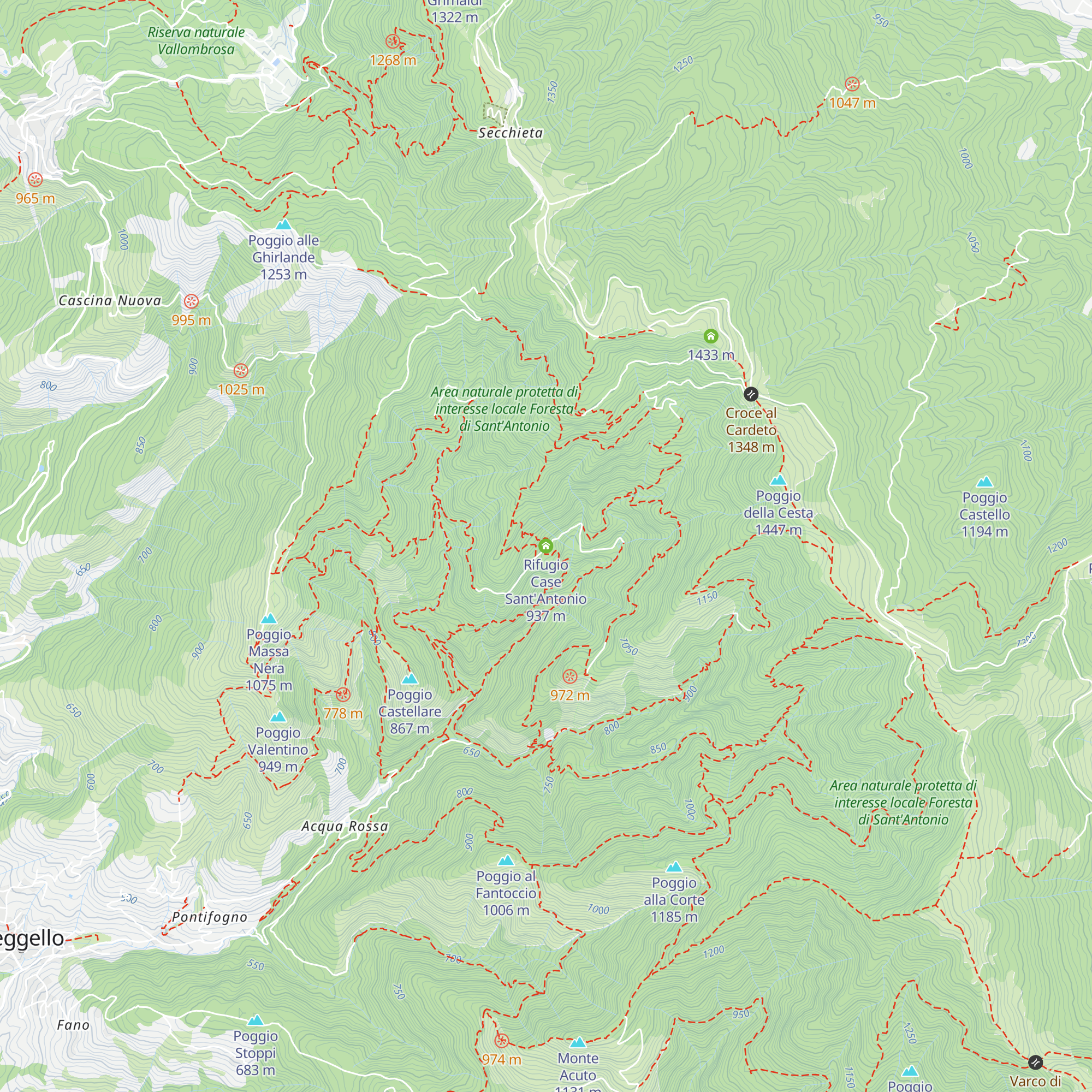 Rifugio Case Sant'Antonio map