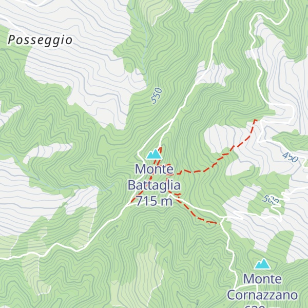 Map of Monte Battaglia