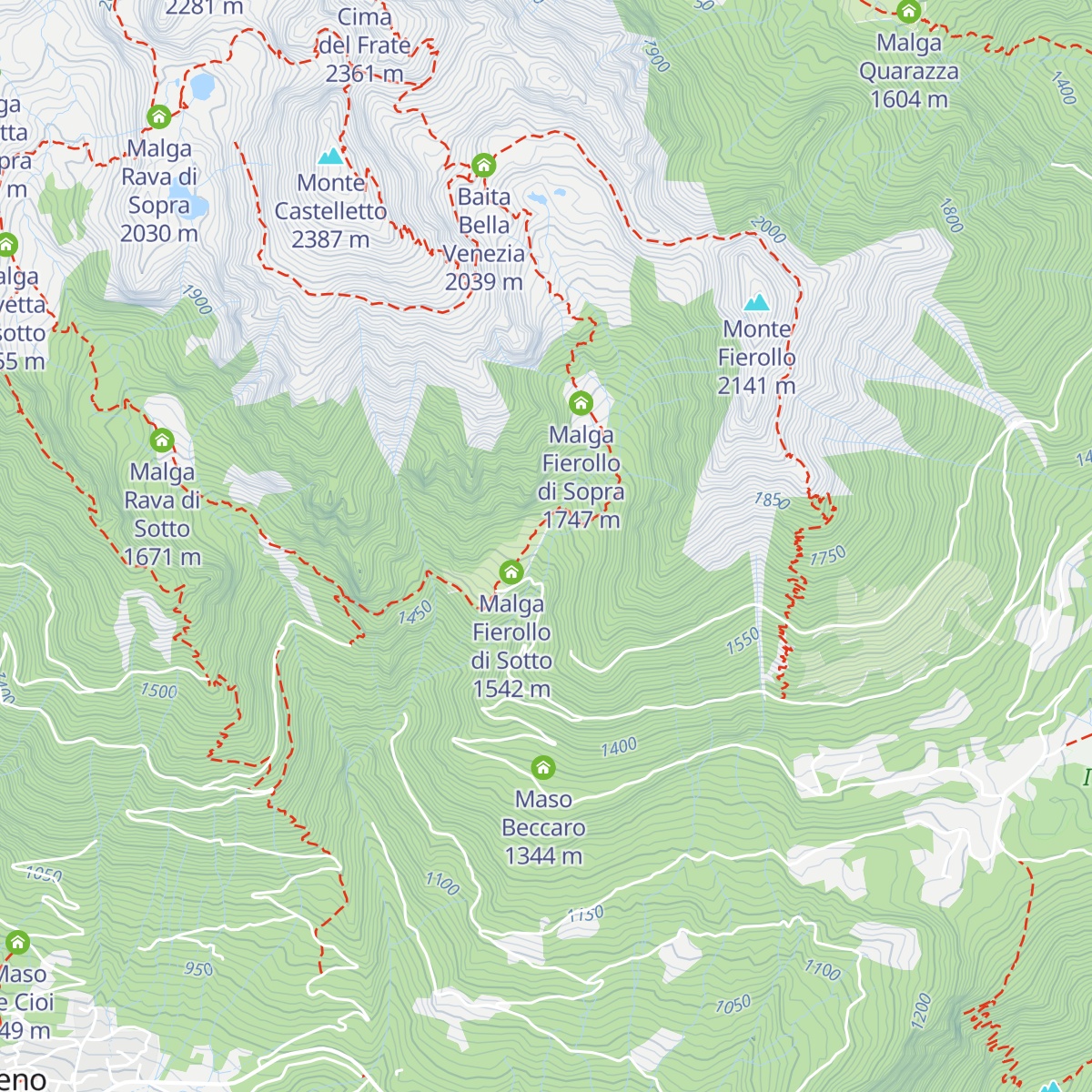 Baita dei cacciatori map