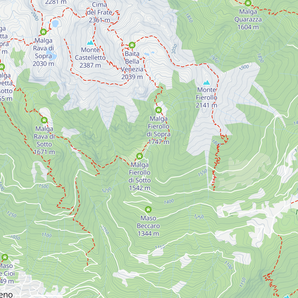 Baita dei cacciatori map