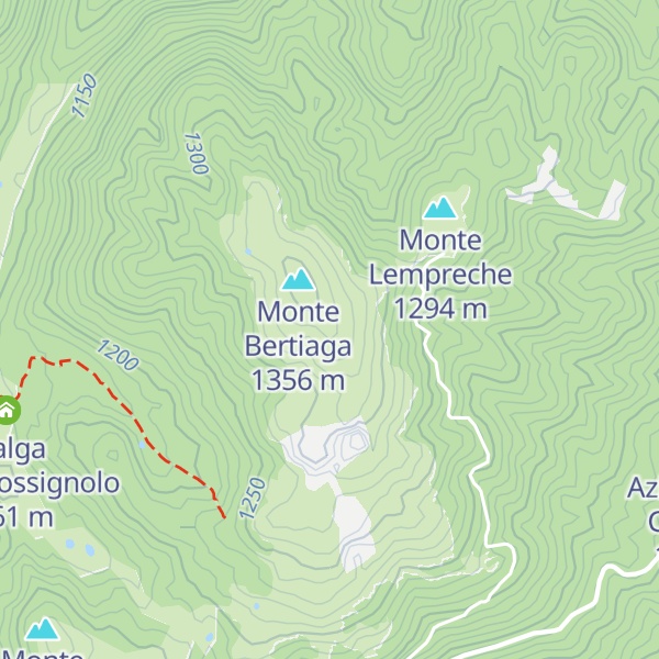Map of Malga Bertiaga di Dietro