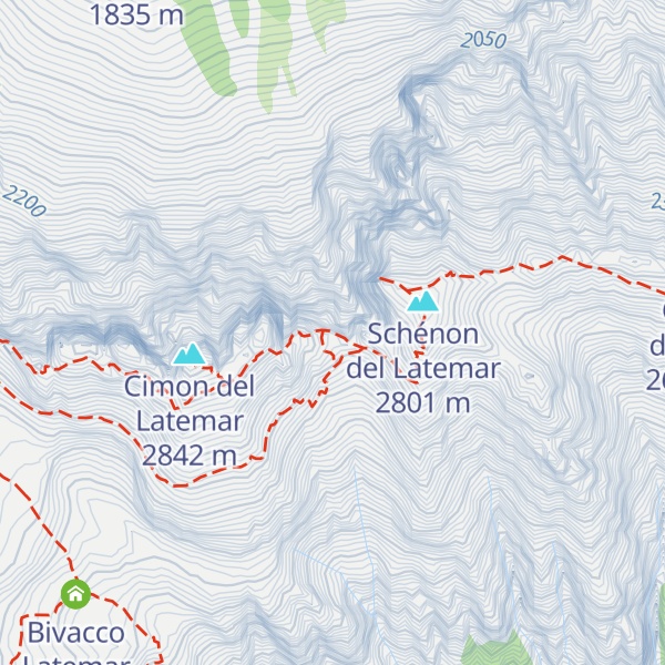 Map of Bivacco Mario Rigatti