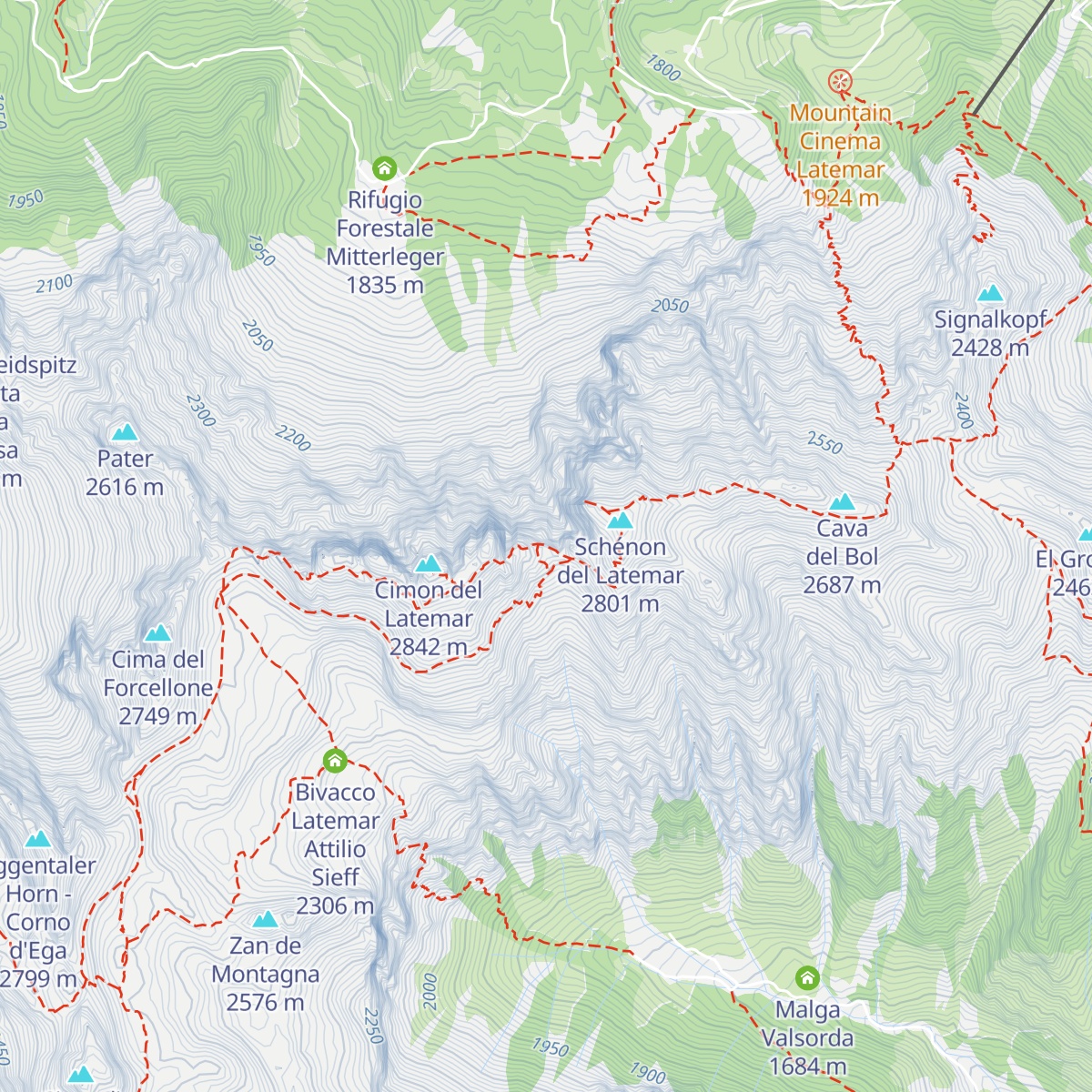 Bivacco Mario Rigatti map