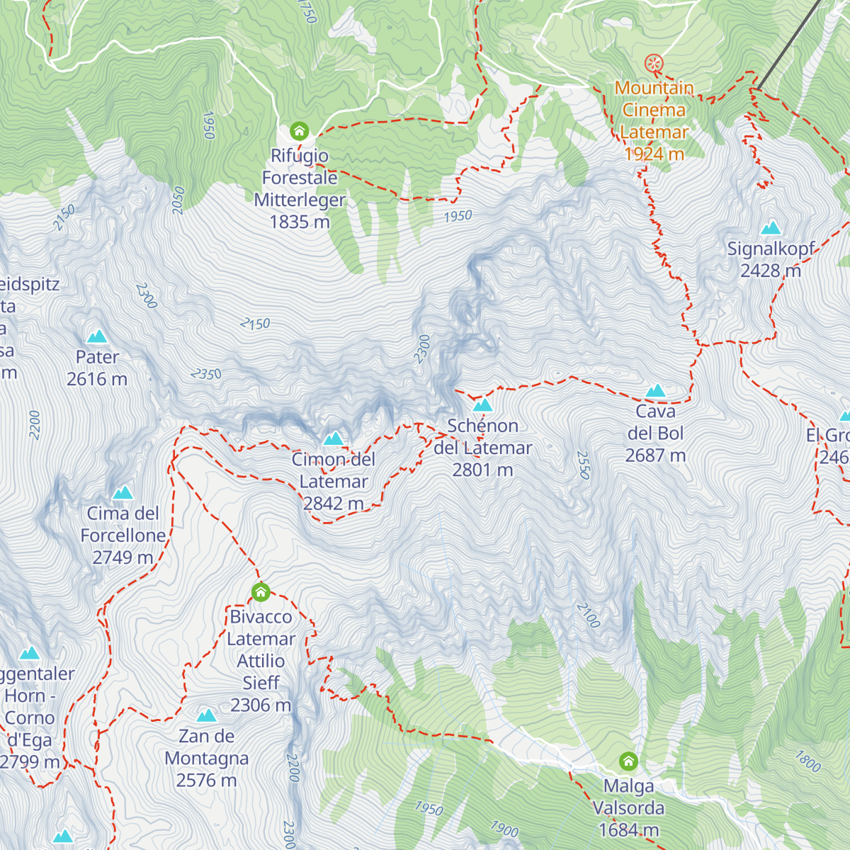 Bivacco Mario Rigatti map