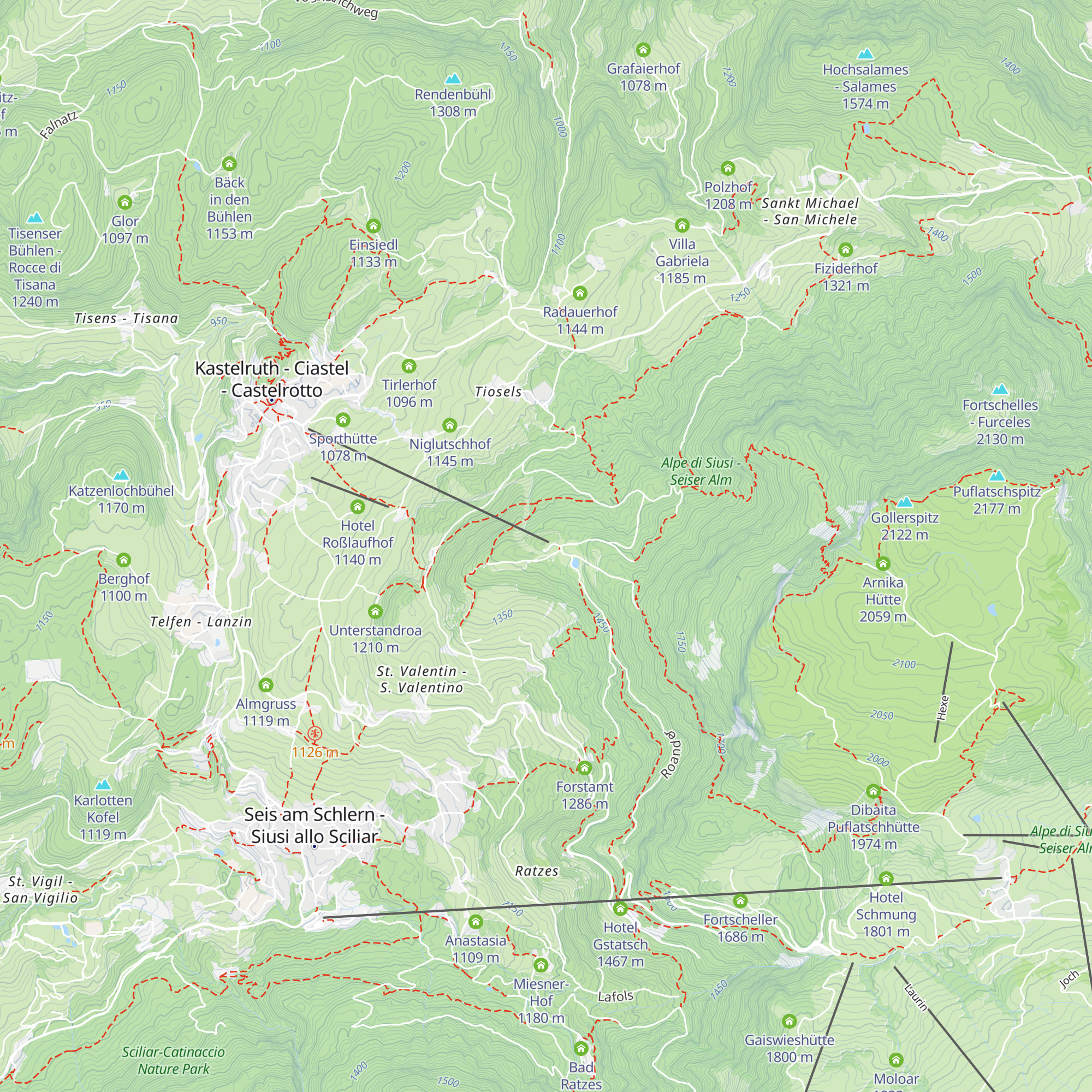 Marinzenhütte map