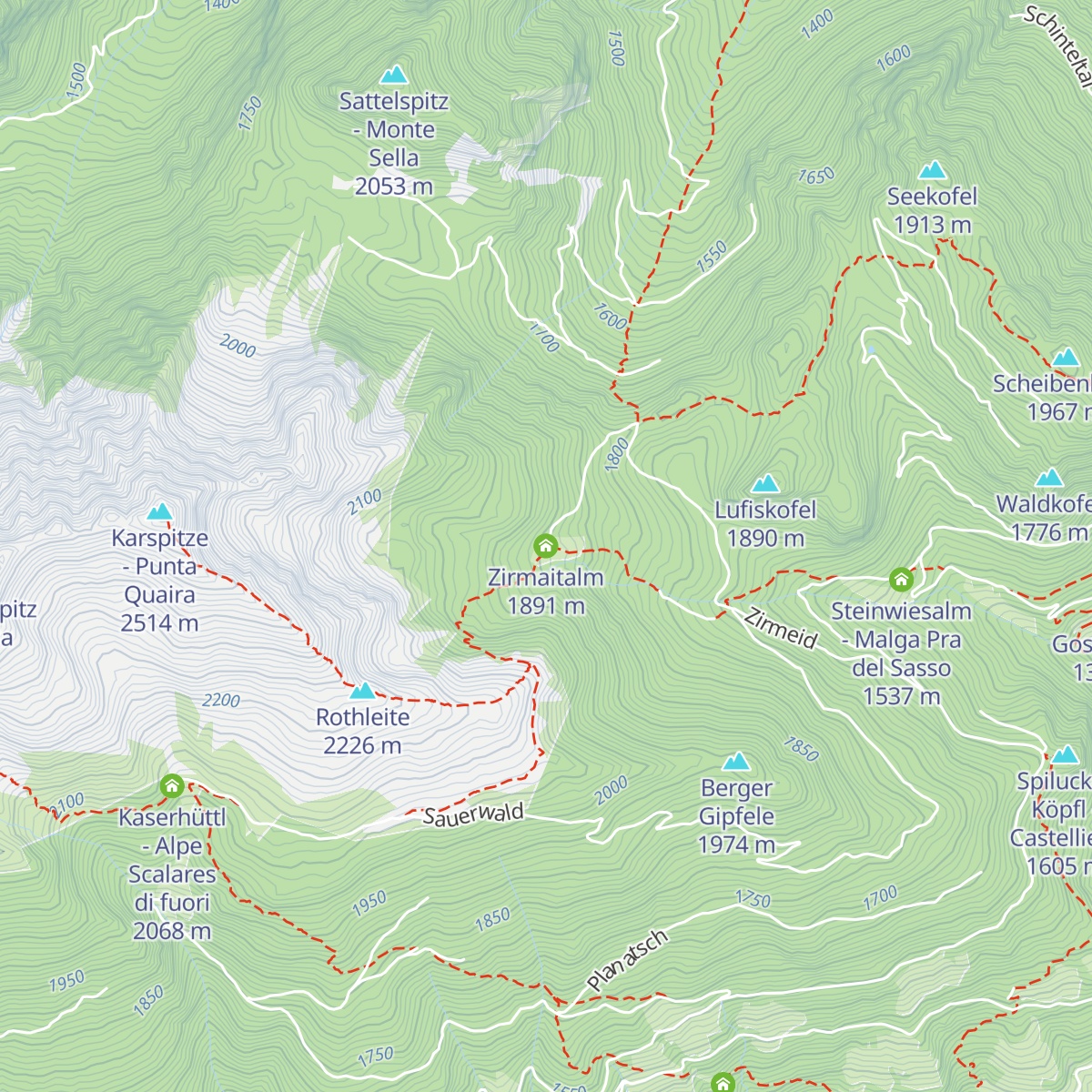 Zirmaitalm map