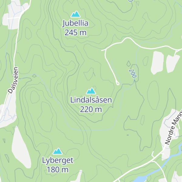 Map of Lindalsåsen