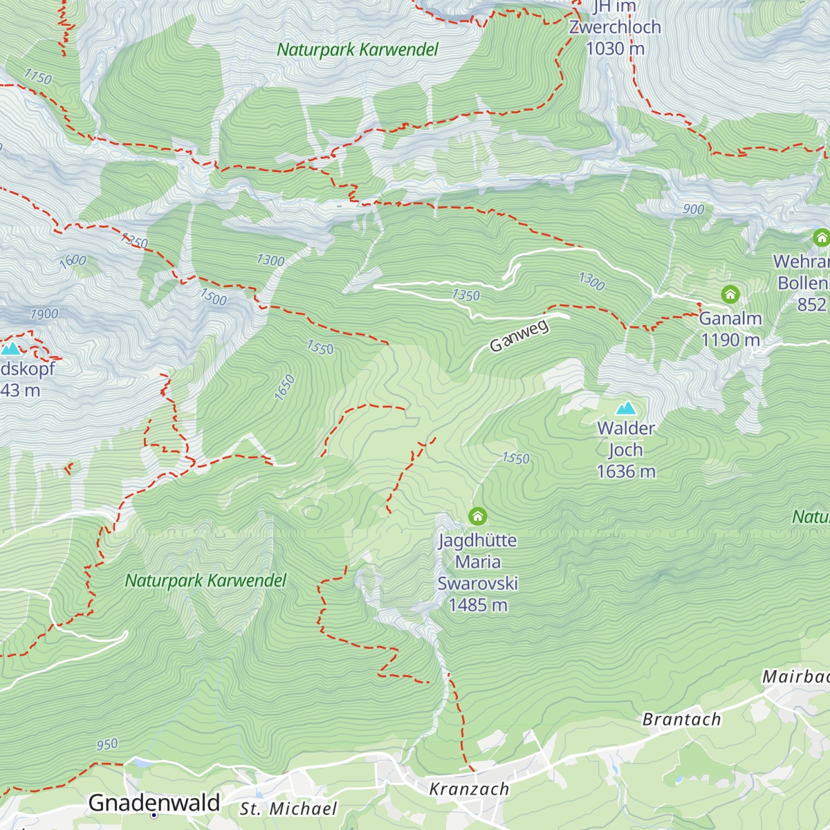 Walder Alm map