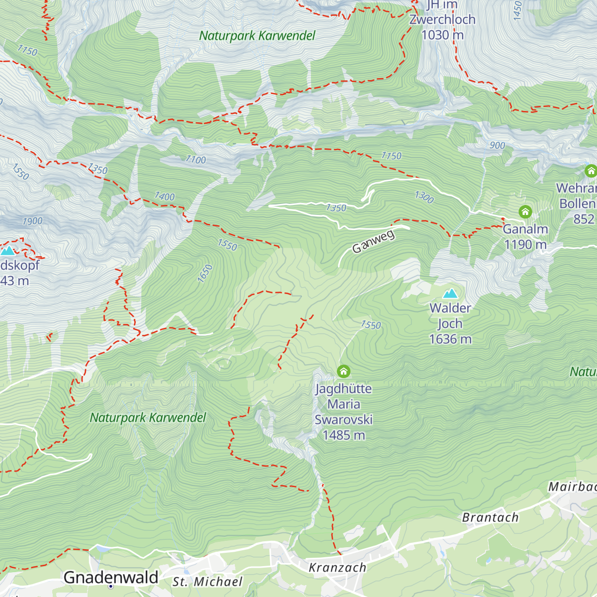 Walder Alm map