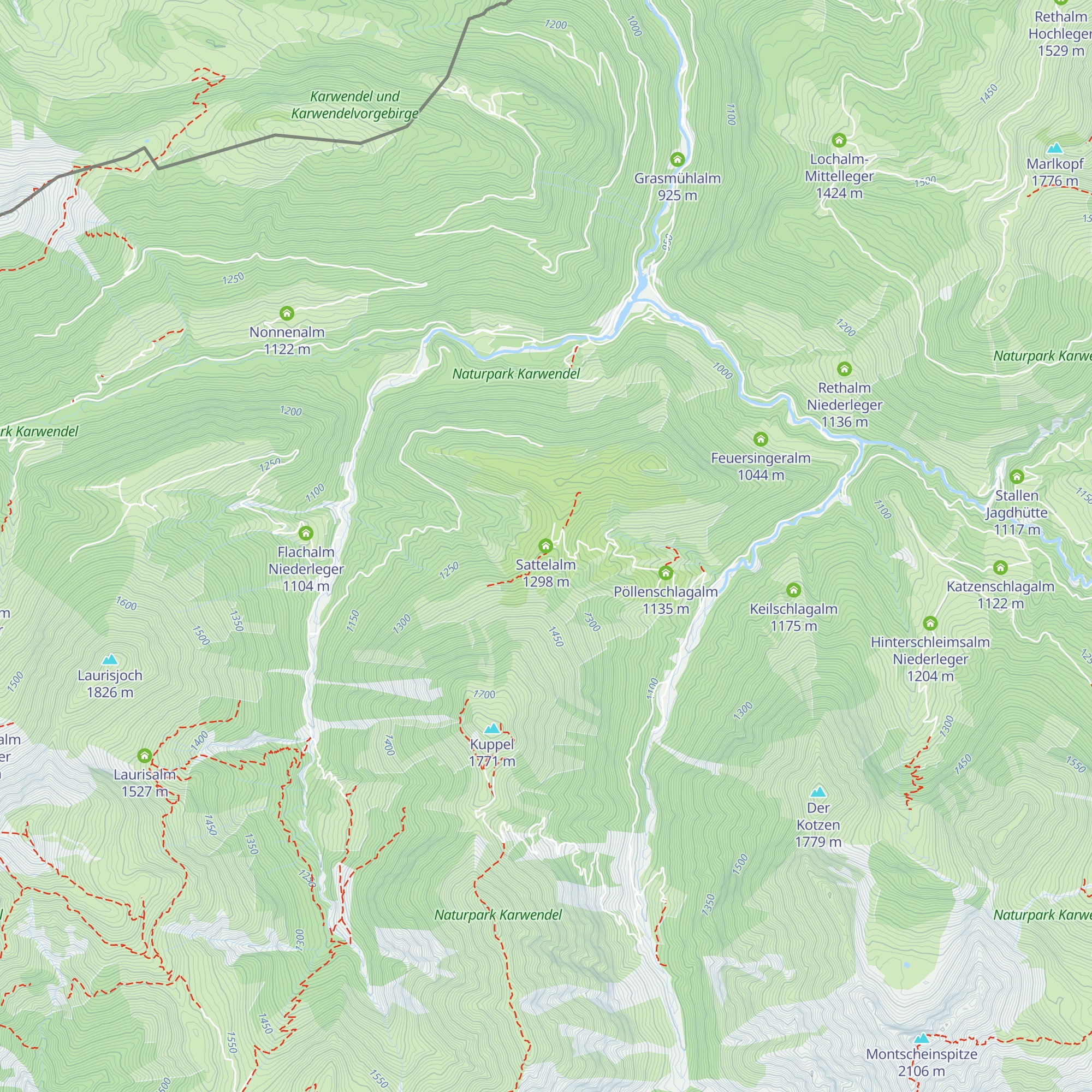 Sattelalm map