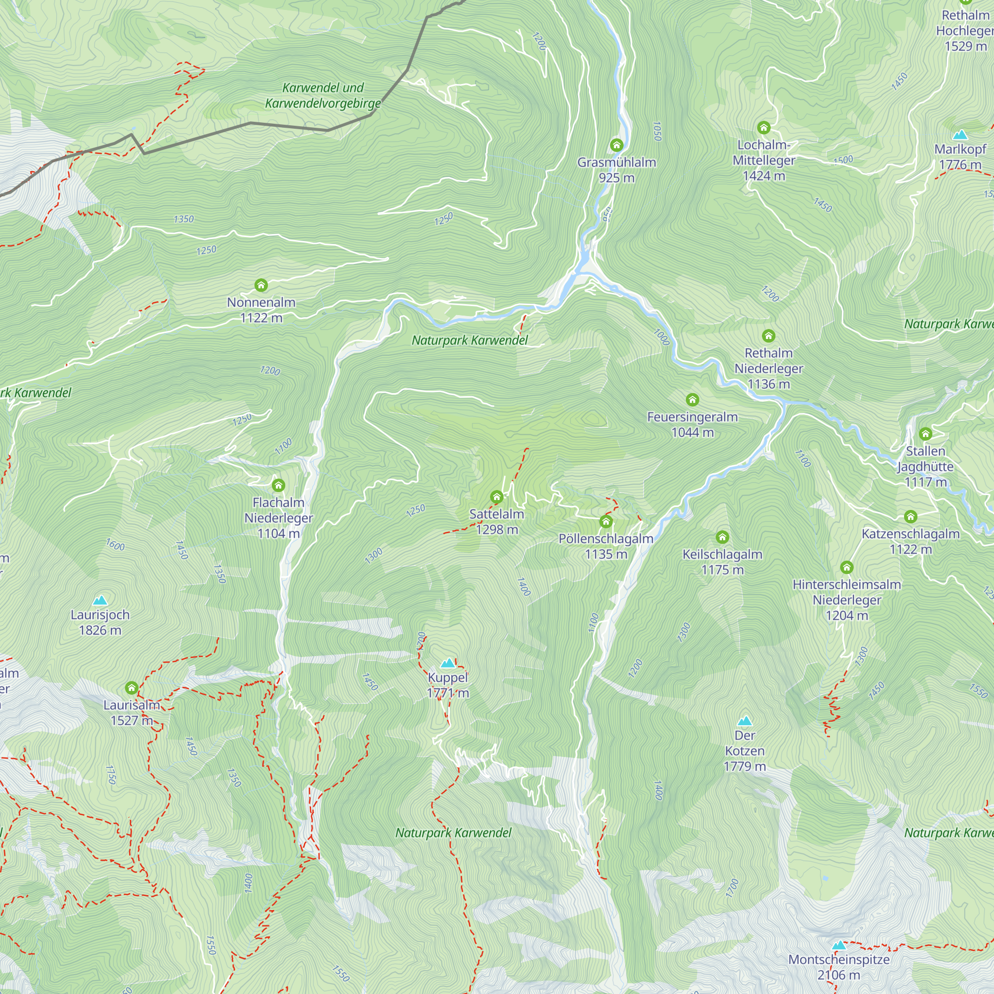 Sattelalm map