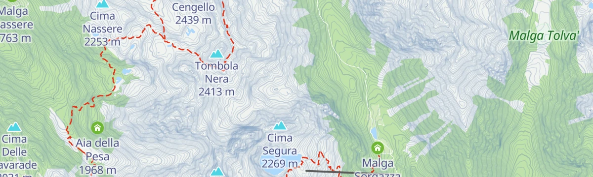 Map of the start of Rio Val Vendrame B3