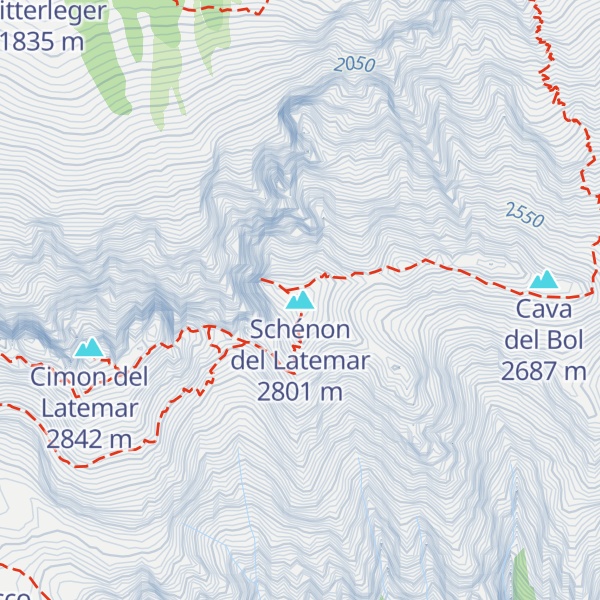 Map of Schénon del Latemar