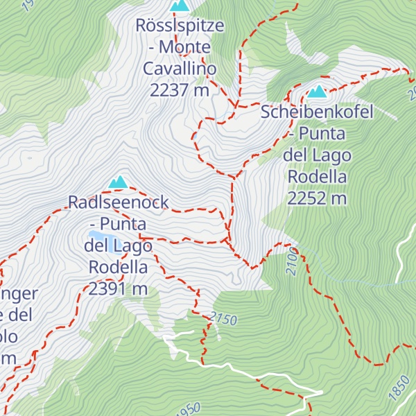 Map of Hundskopf - Cima Cane