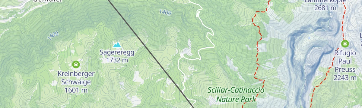 Map of the start of Escursione per famiglie dal Passo Nigra alla malga Hagner Alm