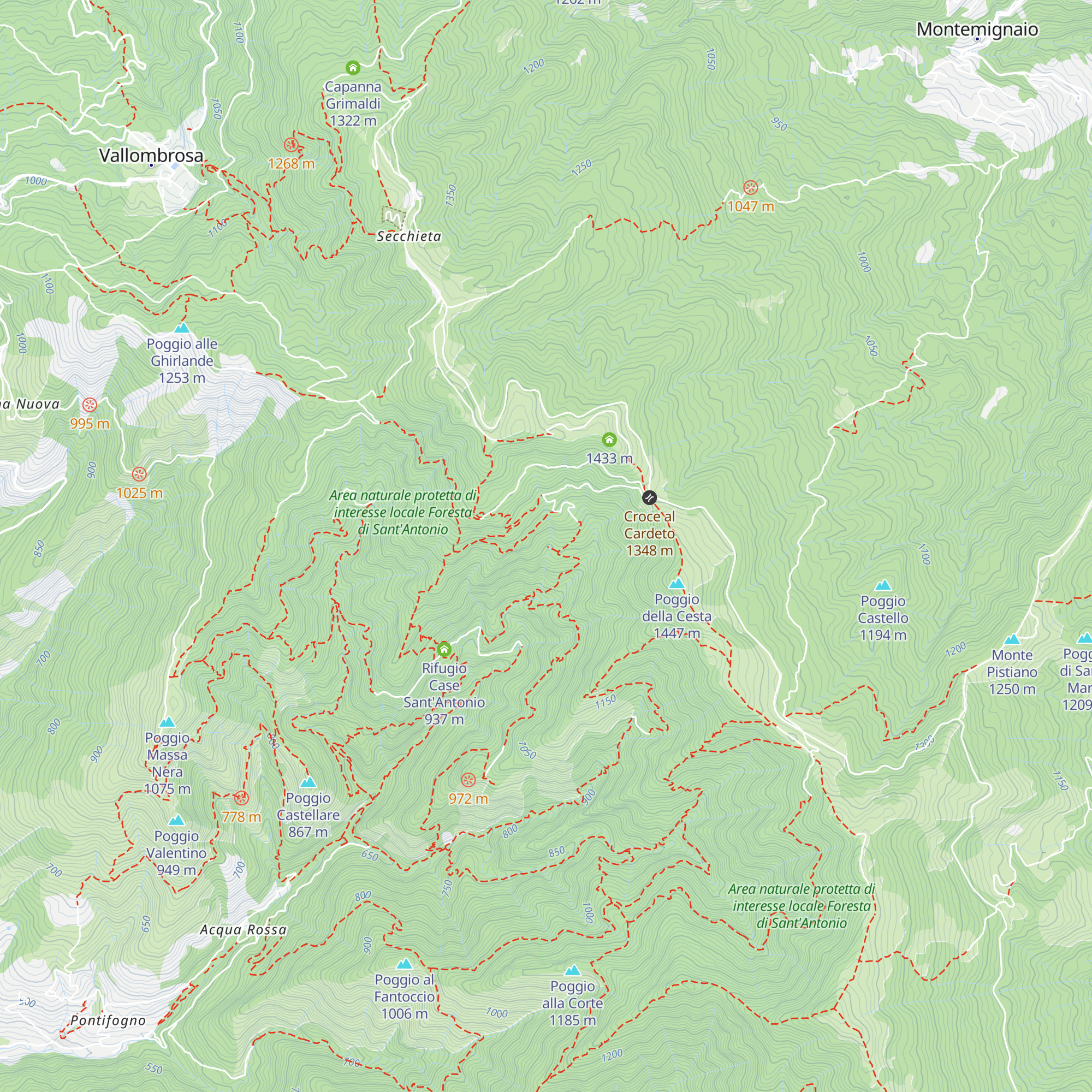 Capanna di Massa Bernagia ruderi map