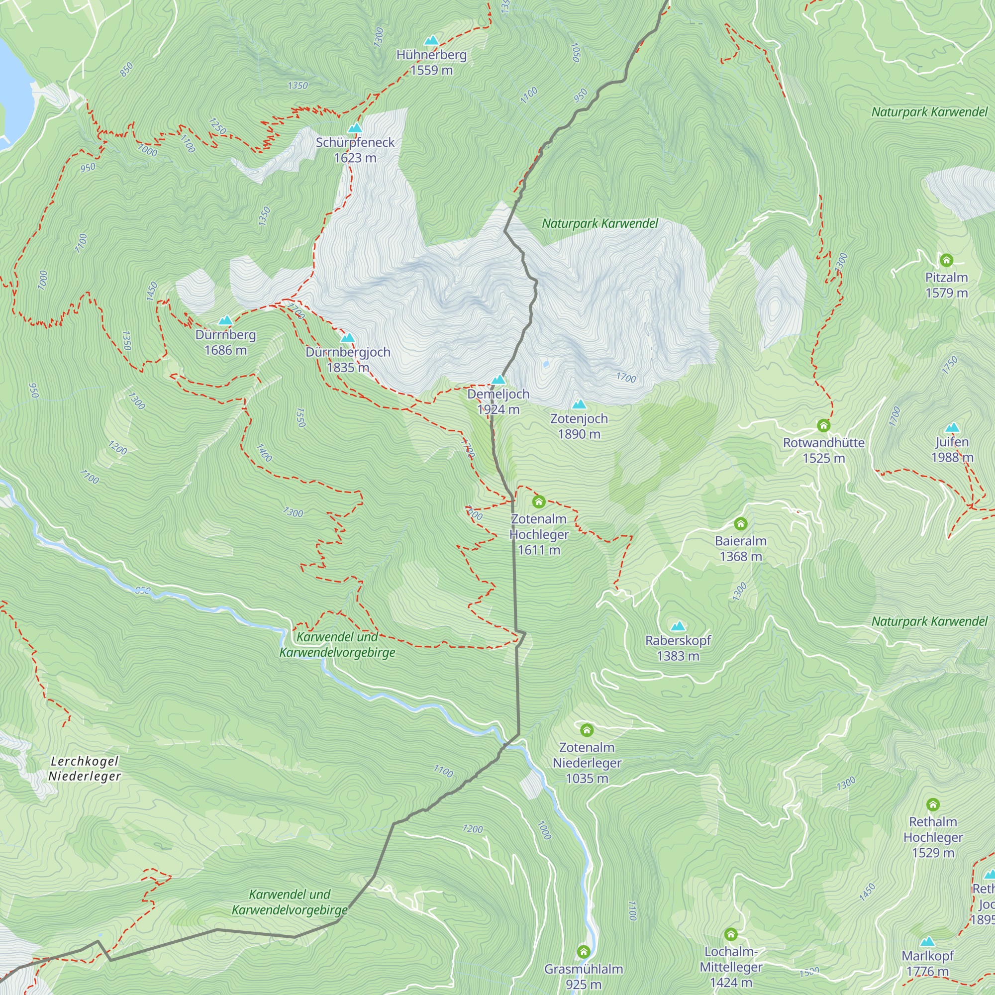 Demel Hochleger map