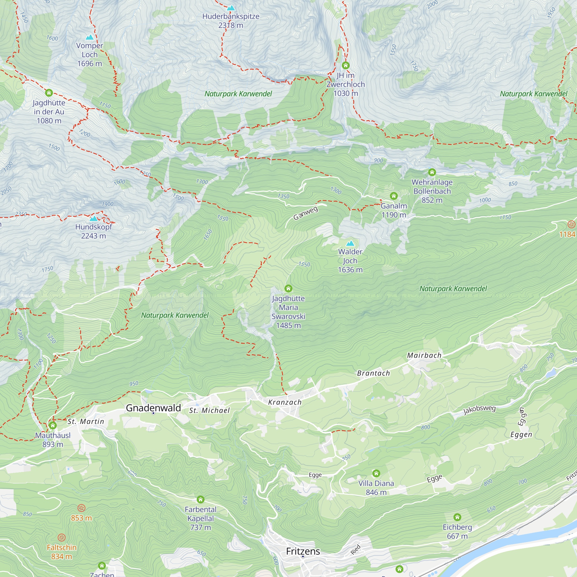 Jagdhütte Maria Swarovski map