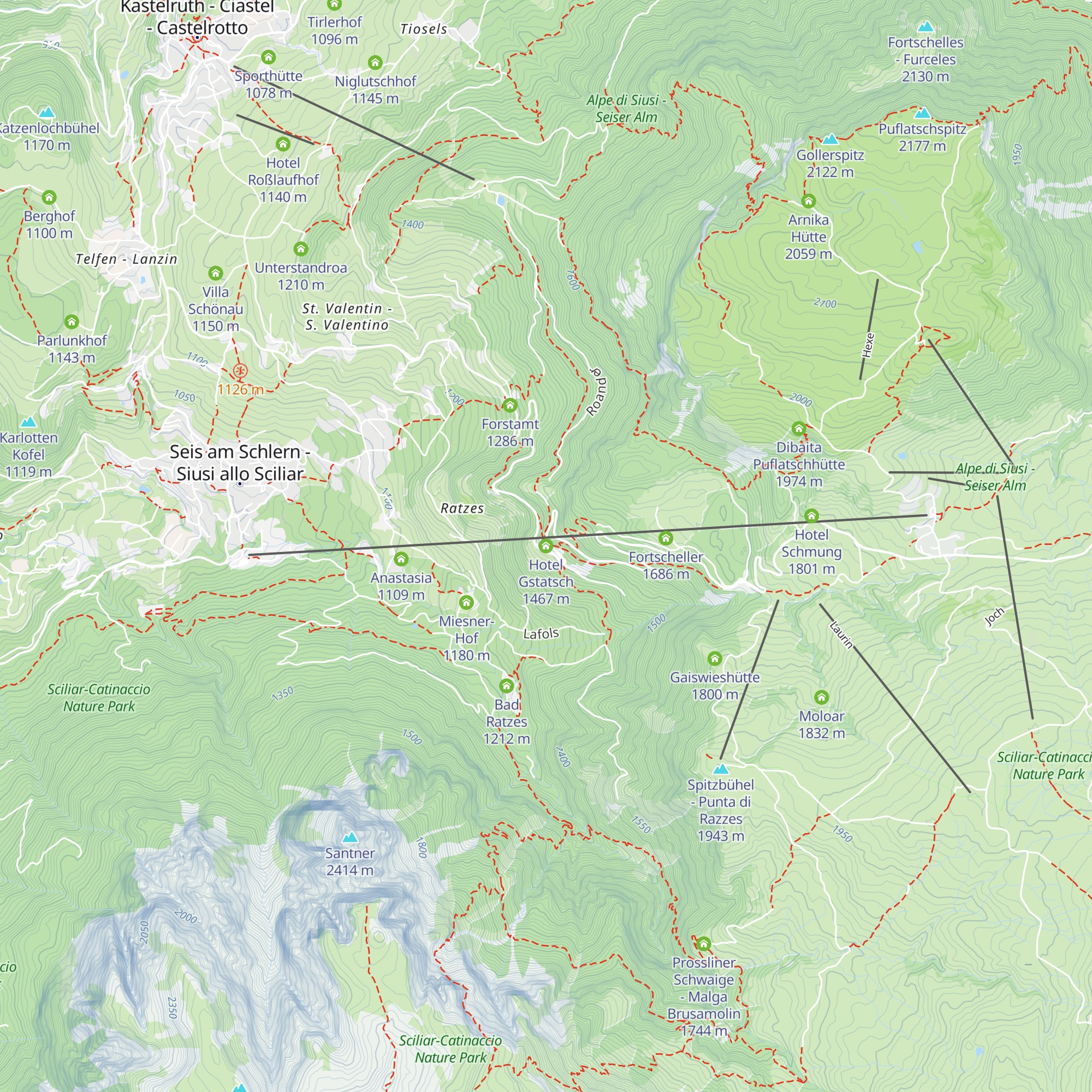 Hotel Gstatsch map
