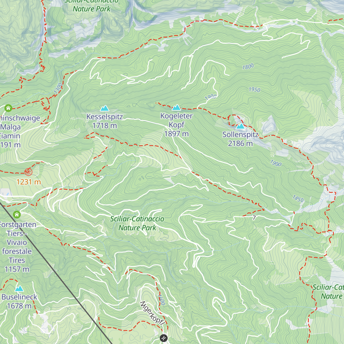 Plafötsch Alm - Alpeggio Plafèc map