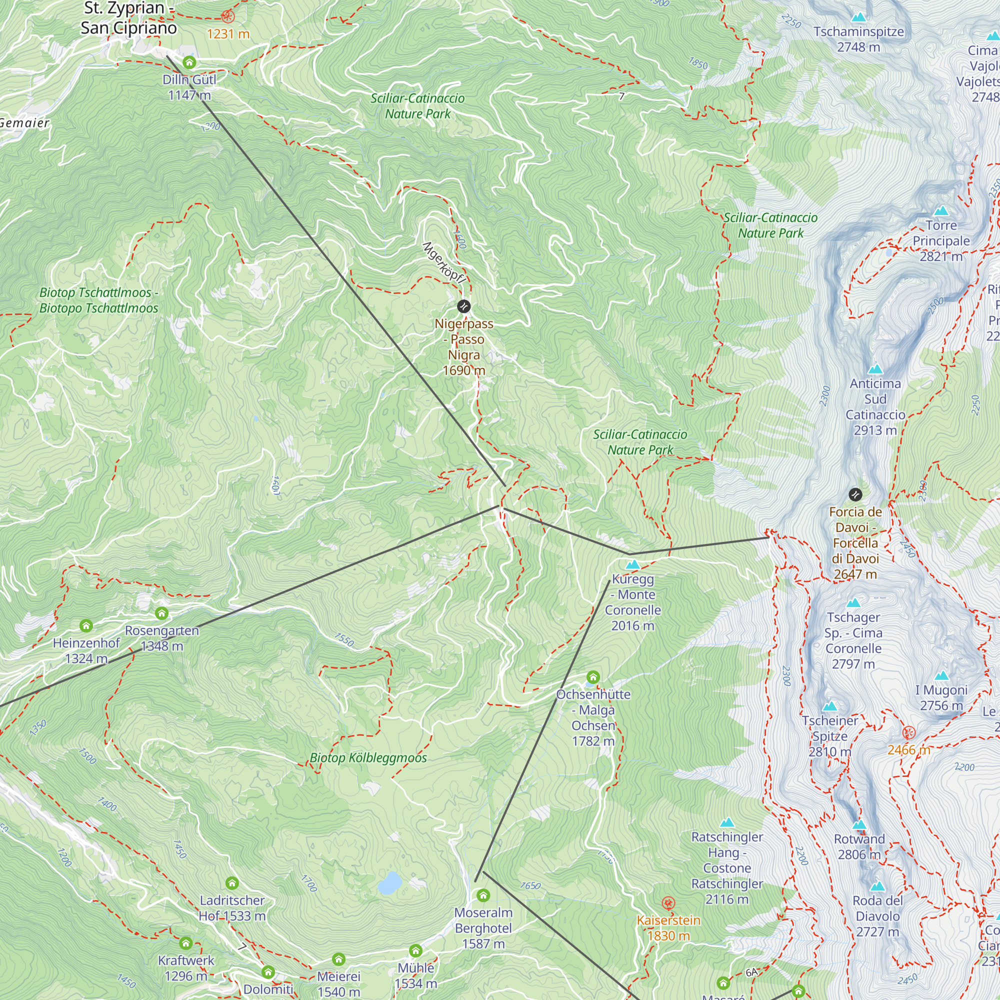 Obertierscher Alm map