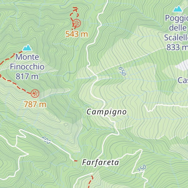 Map of Rifugio Escursionistico Campigno