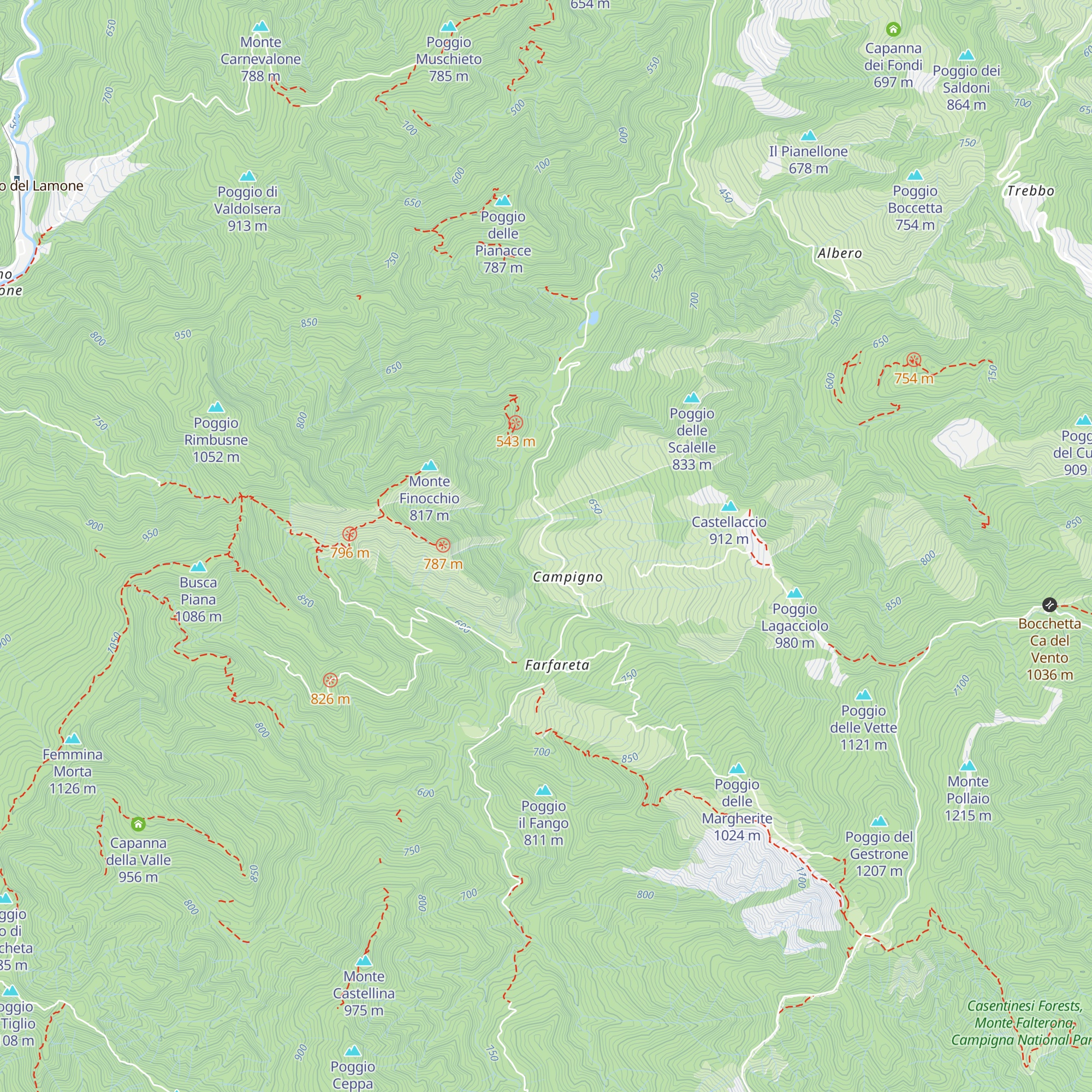 Rifugio Escursionistico Campigno map