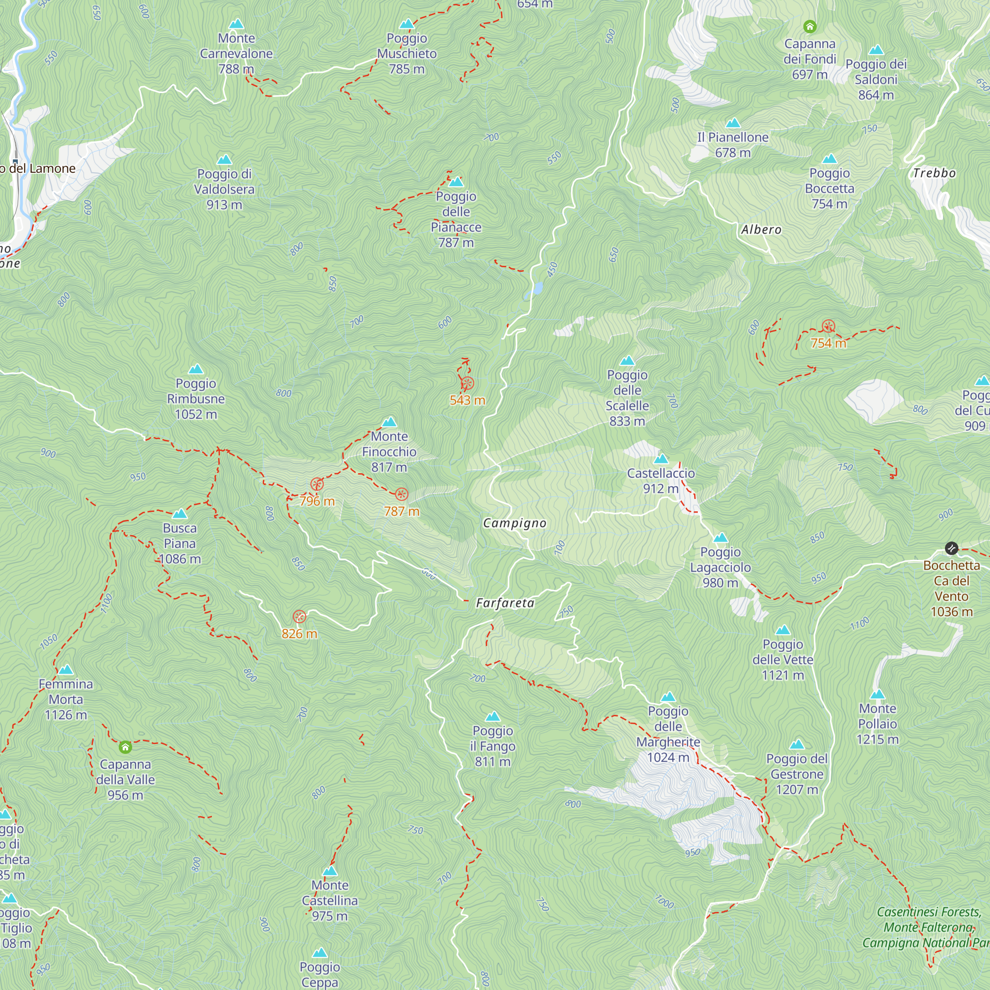 Rifugio Escursionistico Campigno map