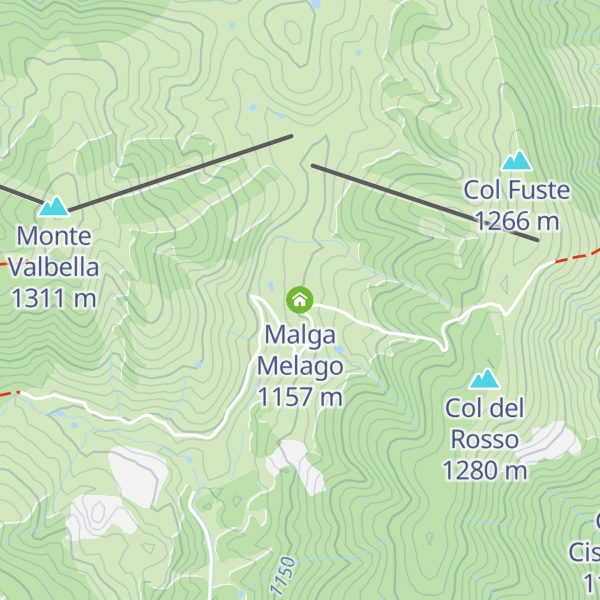 Map of Malga Melago