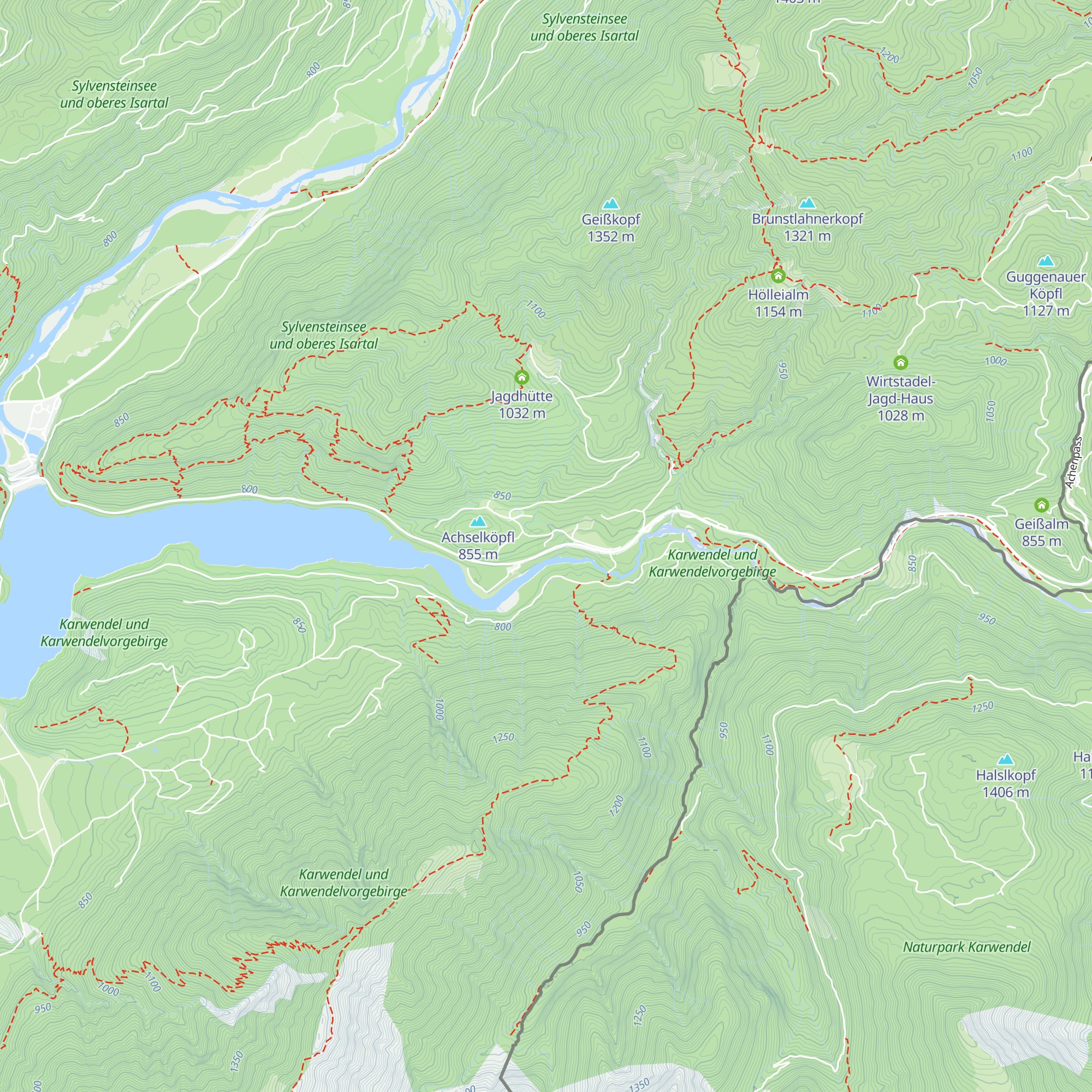 Walchenhütte map
