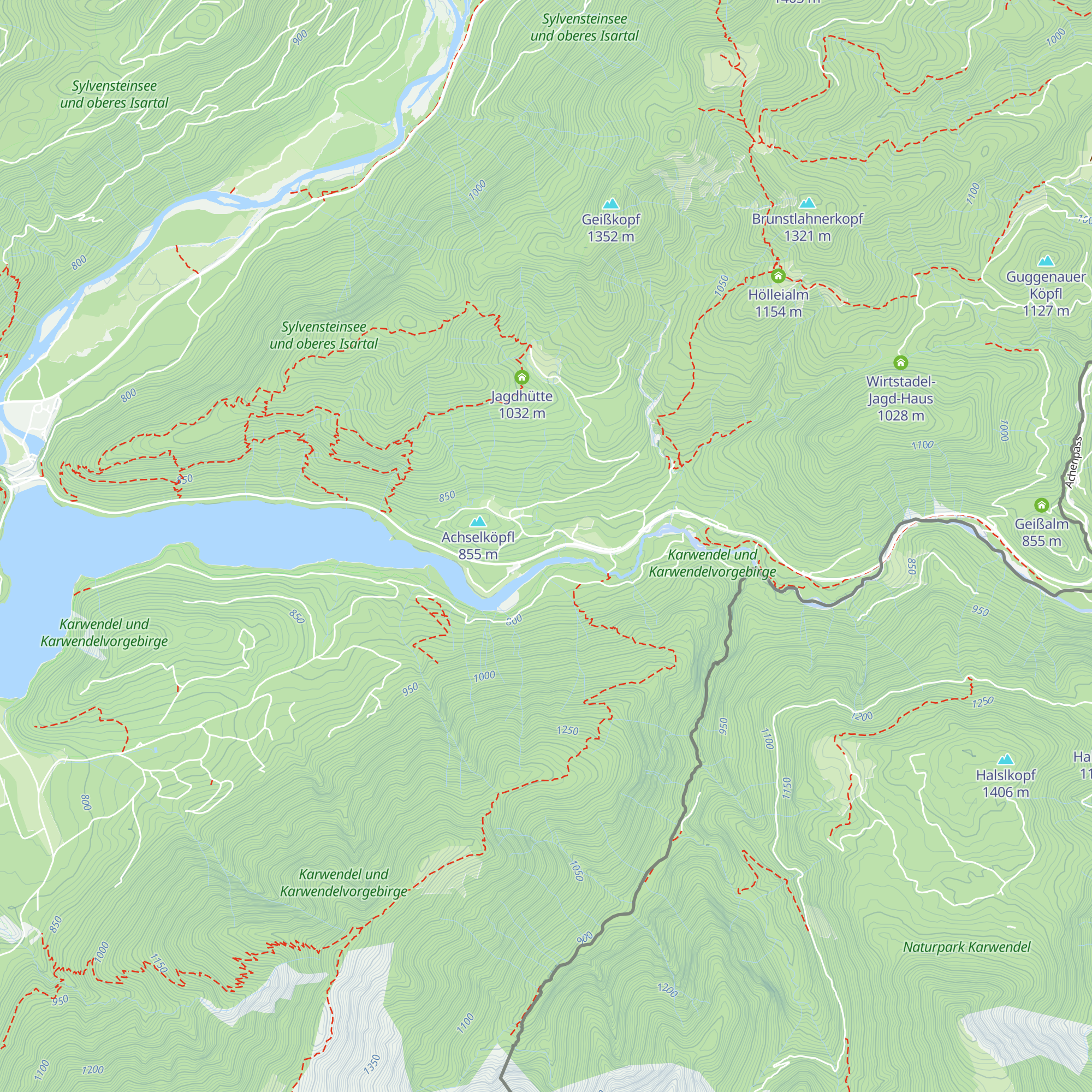 Walchenhütte map
